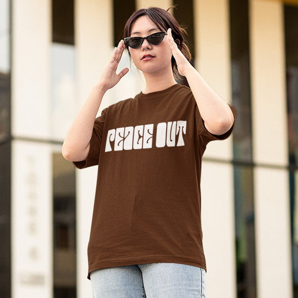 PEACE OUT WOMEN'S OVERSIZED T-SHIRT