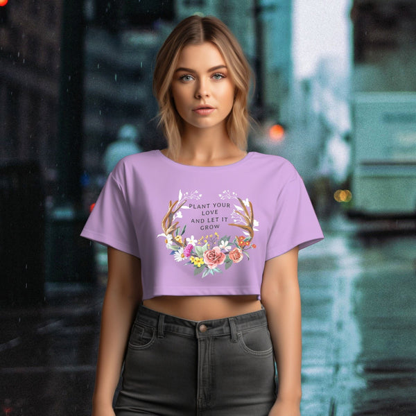 PLANT UR LOVE CROP OVERSIZE T-SHIRT