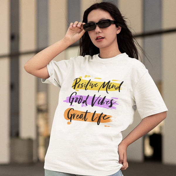POSITIVE LIFE WOMEN'S OVERSIZED T-SHIRT