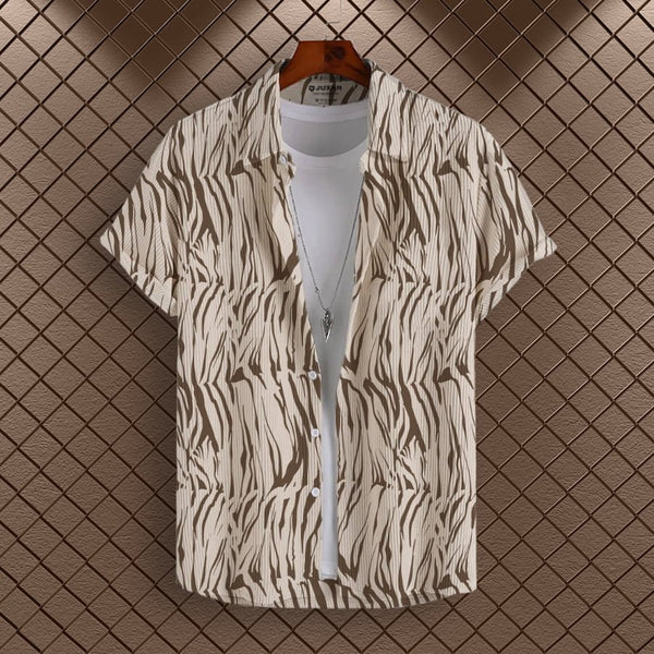 WHITE TIGER CORDUROY PRINTED SHIRT