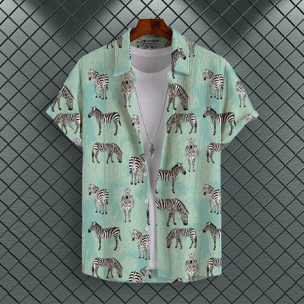 ZEBRA CORDUROY PRINTED SHIRT