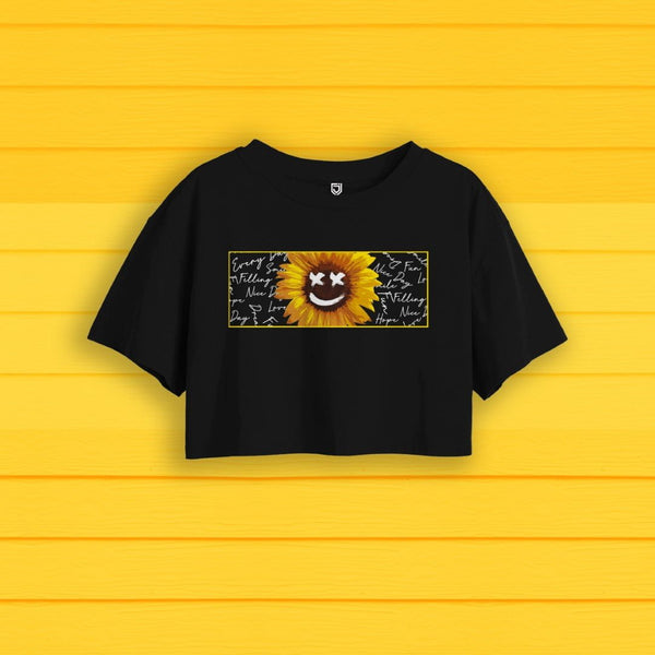 ALWAYS SMILE CROP OVERSIZE T-SHIRT