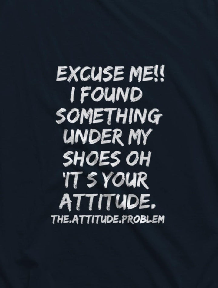 Juxar breathable cotton longline t shirt for summer navy tee with bold white attitude slogan print