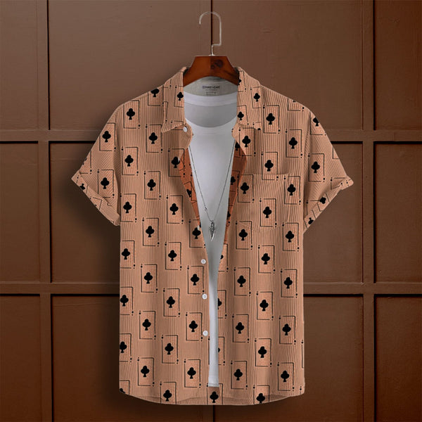 SOLITAIRE CORDUROY PRINTED SHIRT