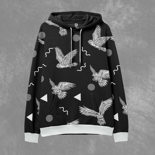 EAGLE BIRD PRINTED HOODIE