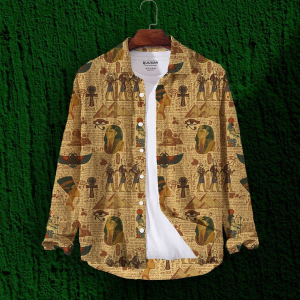 EGYPT - FULL SLEEVE PRINTED CORDUROY SHIRT