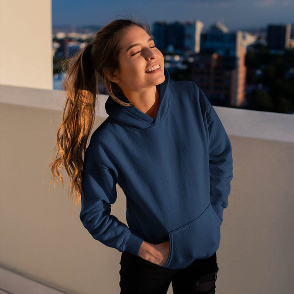 PLAIN BLUE - WOMEN'S HOODIES