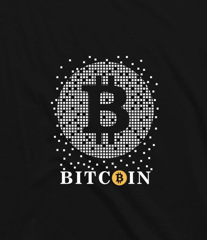Juxar mens low price sando with black Bitcoin logo graphic print on front