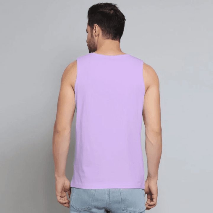 Juxar mens lavender sando for gym with sleeveless design and comfortable fit