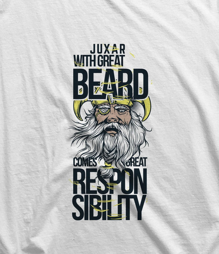 Juxar stylish sleeveless vest for boys with graphic print of bearded Viking design