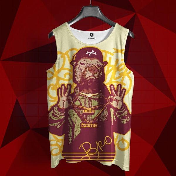 Juxar summer sleeveless for men with graphic dog print and streetwear style