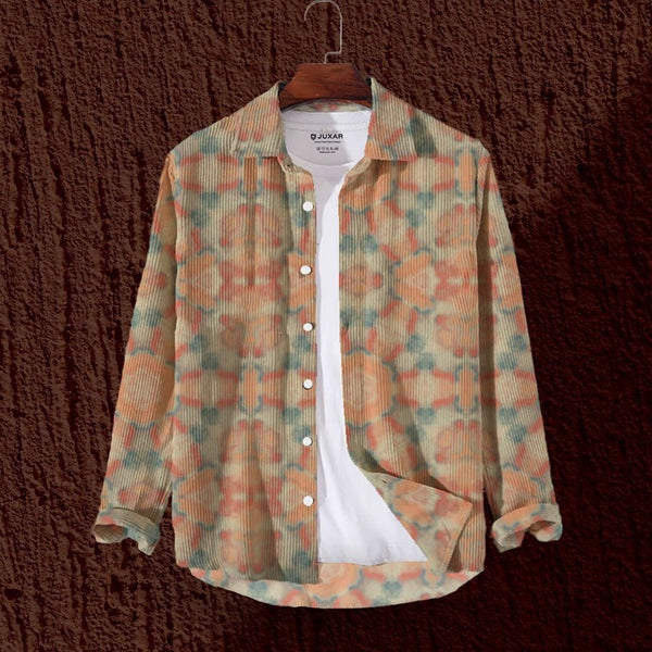 MULTI MOSAIC- FULL SLEEVE PRINTED CORDUROY SHIRT