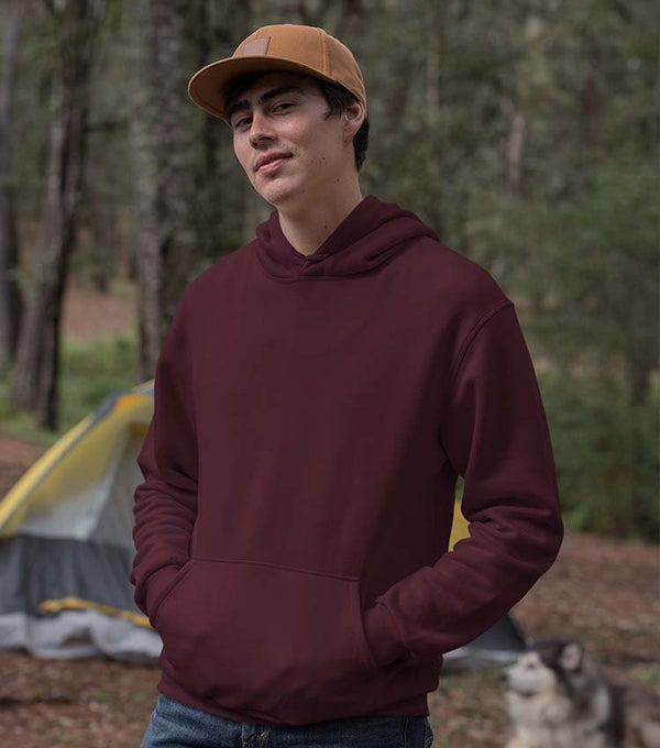PLAIN - RED WINE HOODIE