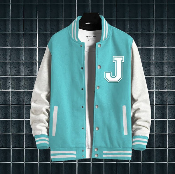 SKY BLUE & WHITE VARSITY JACKET