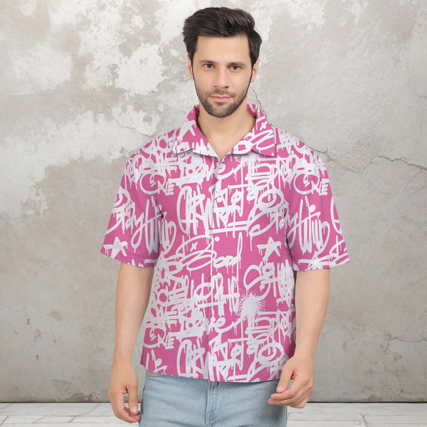 URBAN TYPOGRAPHY OVERSIZE PRINTED SHIRT