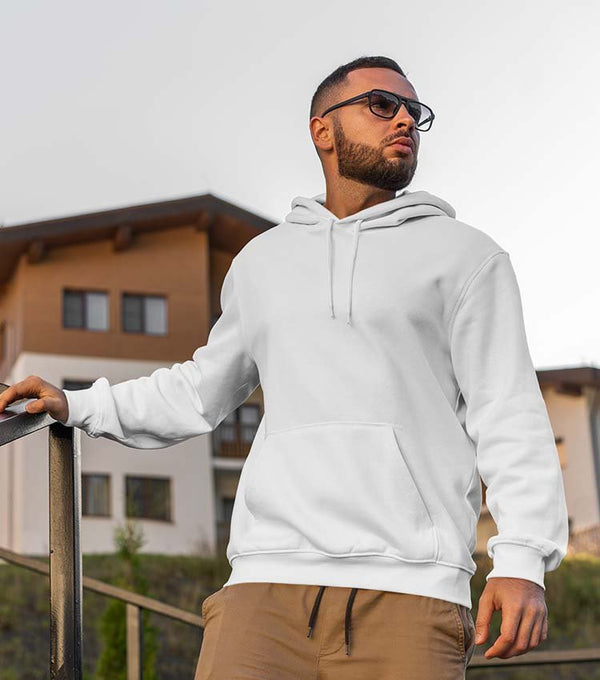 PLAIN - WHITE HOODIE
