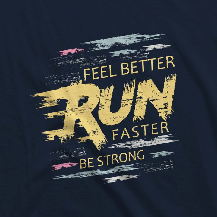 Juxar men's workout hoodie with motivational run faster feel better be strong graphic